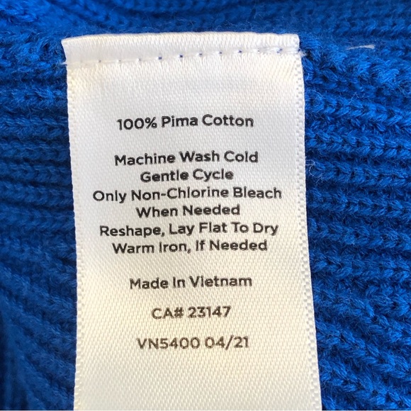 TALBOTS Petite Women’s Blue Turtleneck Long Sleeve Pullover Knit Sweater Sz S/p - Picture 10 of 10